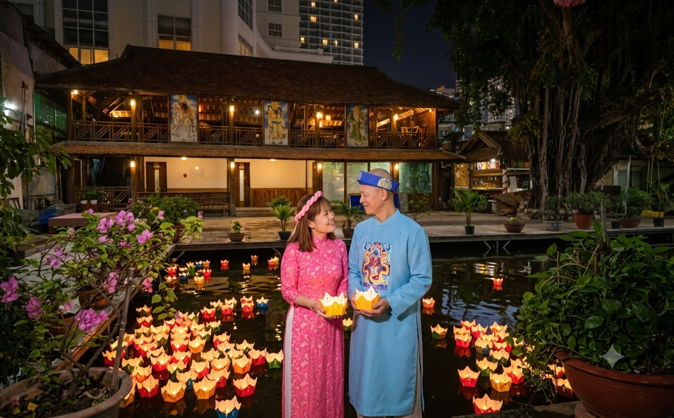 Vietnamese Ao Dai & Lantern Photo Experience in Nha Trang